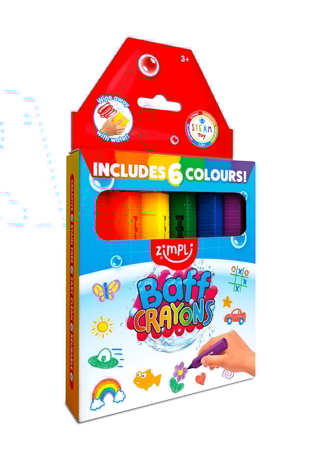Produktbild 3 för Badkritor 6-pack Zimpli Kids