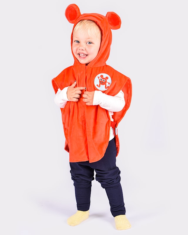 Produktbild 1 för Maskeraddräkt Babblarna Bobbo Röd 86-110 cm Den Goda Fen