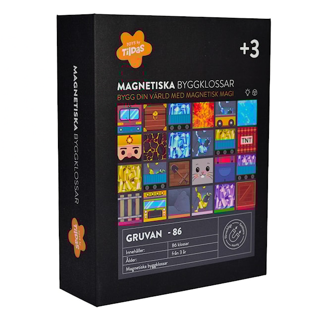 Produktbild 2 för Magnetiska Byggklossar Gruvan 86 Bitar