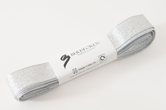 Silver Laméband 15mm x 5 meter