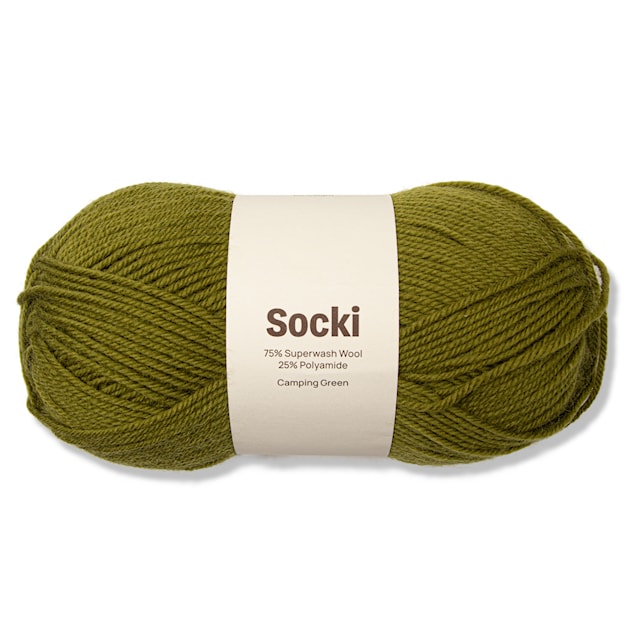 Socki Garn Ensfarget Ullmiks 100 g Military Green A042 Adlibris