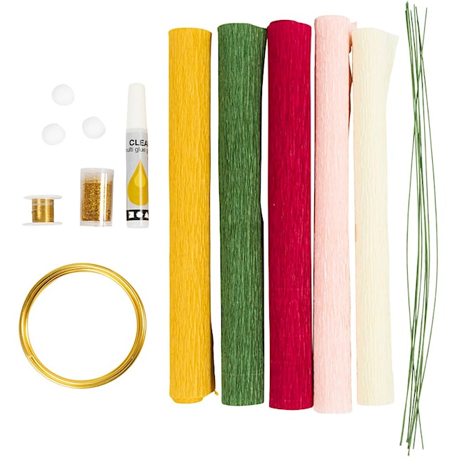 Produktbild 4 för DIY Kit Kräppapper, Blomkrans