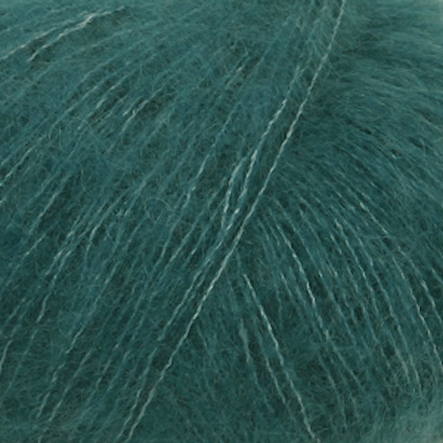 Kid- Silk Uni Color Garn Mohair Silke 25 g petrol 24 Drops