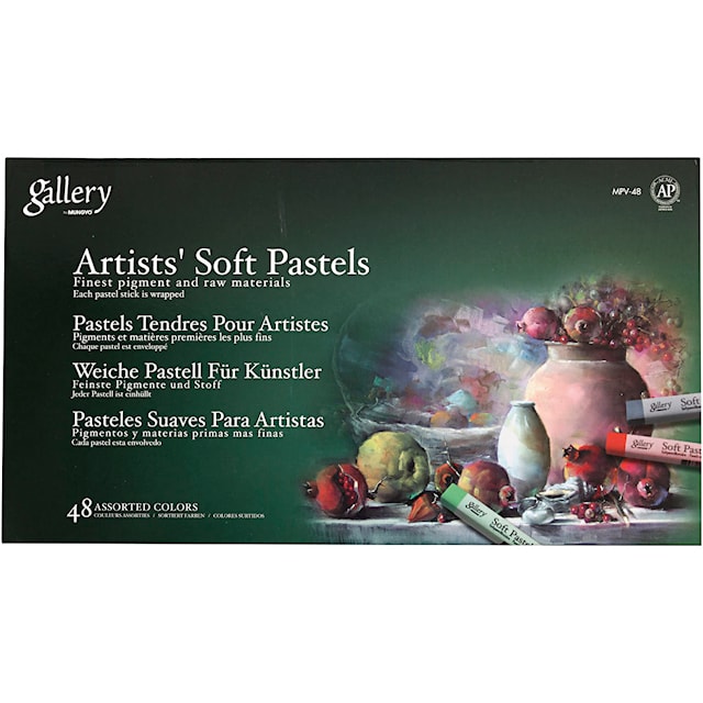 Tuotekuva 2 - Gallery Soft Kuivapastellit, Pit. 6,5 cm, paksuus 10 mm, värilajitelma, 48 kpl/ 1 pkt