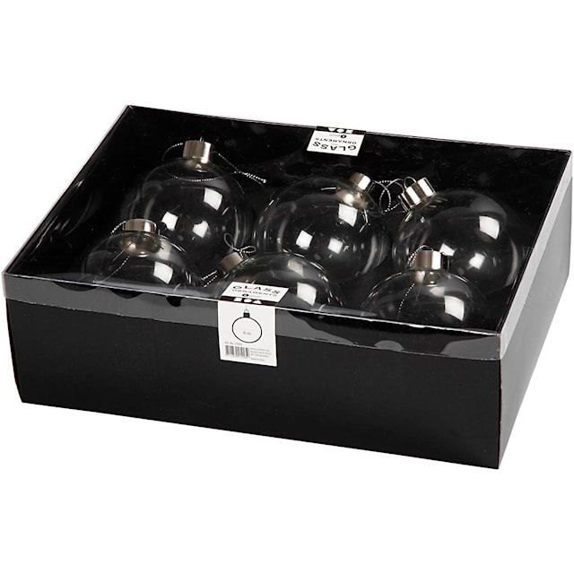 Produktbilde 2 for Glasskule 7,9x8,9 cm 6 st