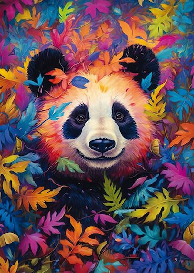 Tuotekuva 2 - Panda In A Rainbow-Coloured Forest Palapeli 1000 Palaa Schmidt