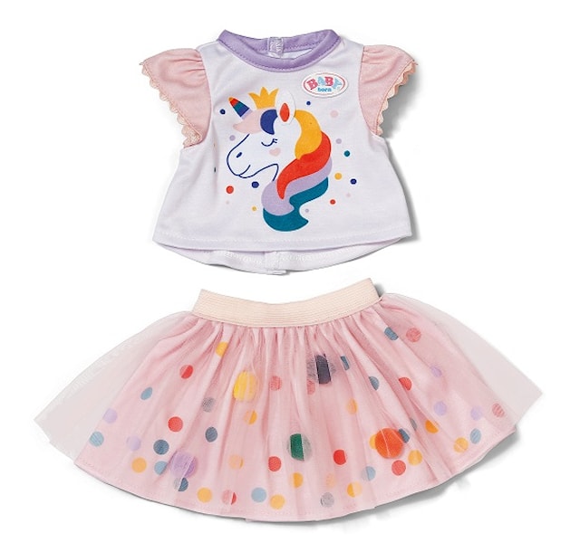 Tutu Kjole Dukkeklær Enhjørning 43 cm BABY born