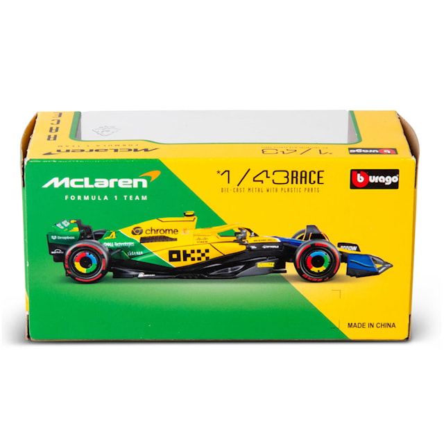 Produktbild 4 för BBurago 1:43 McLaren MCL38 2024 – Lando Norris (Senna Livery)