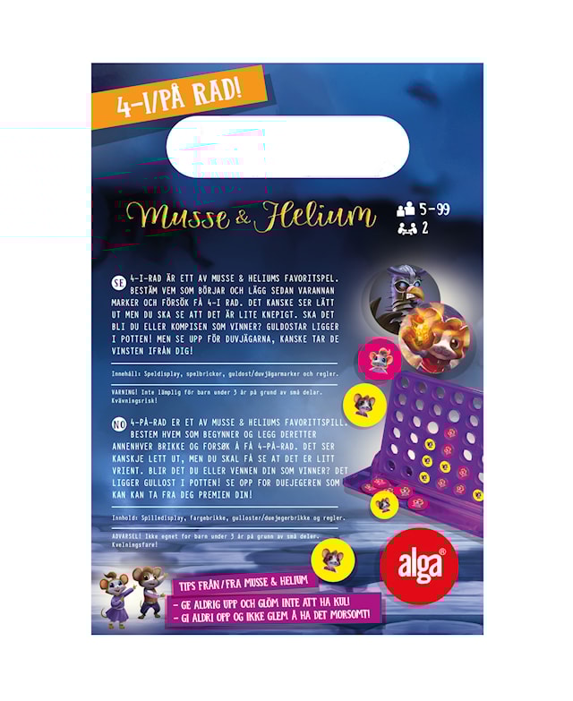 Produktbilde 3 for Musse & Helium 4 i rad (SE/NO)