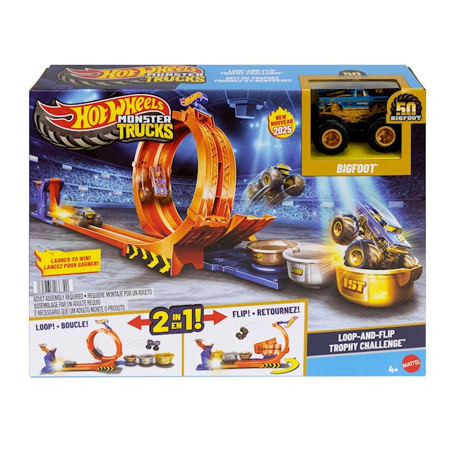 Produktbild 4 för Hot Wheels Monster Trucks Loop & Flip Trophy Challenge