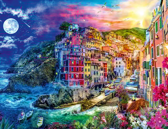 Produktbild 3 för Pussel Colorful Cinque Terre 2000 bitar, Ravensburger