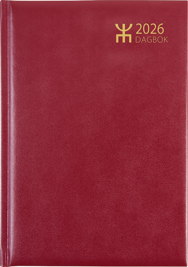 Produktbild 1 för Kalender Dagbok 2026 Röd Almanacksförlaget
