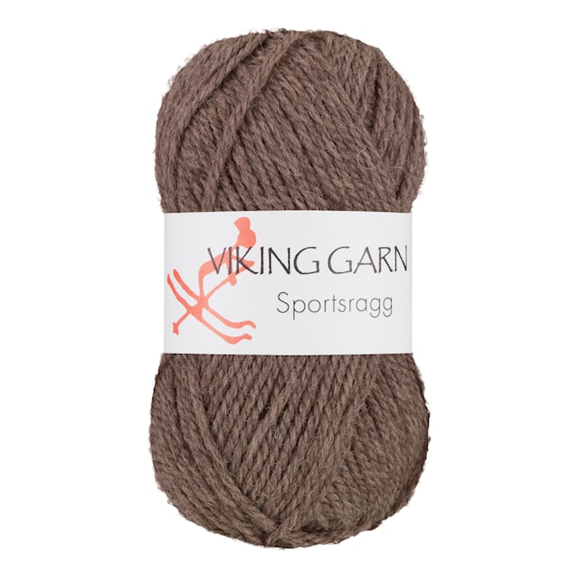 Sportsragg Garn Ullmix 50 g Ljusbrun 519 Viking Garn