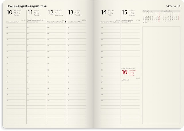 Tuotekuva 2 - Kalenteri 2026 Business Forma Deluxe musta  A5 Burde