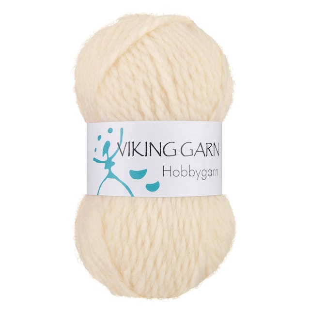 Hobbygarn 50 g Naturhvit 902 Viking Garn