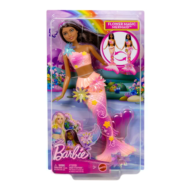 Produktbild 2 för Barbie Blooming Magic Rosa Sjöjungfru Modedocka