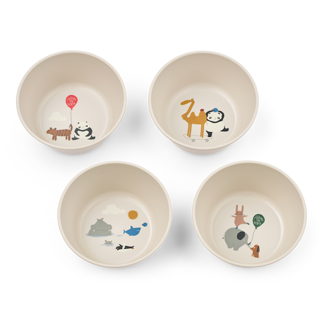 Cees lasten kulhot 4-pakkaus Around the world/Sandy Liewood