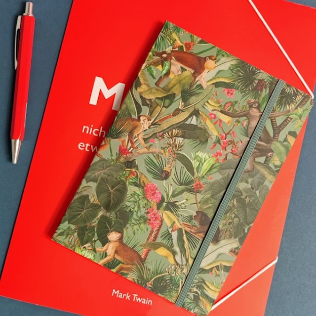 Tuotekuva 2 - Muistikirja A5 Apina Viivoitettu 192 sivua Cedon