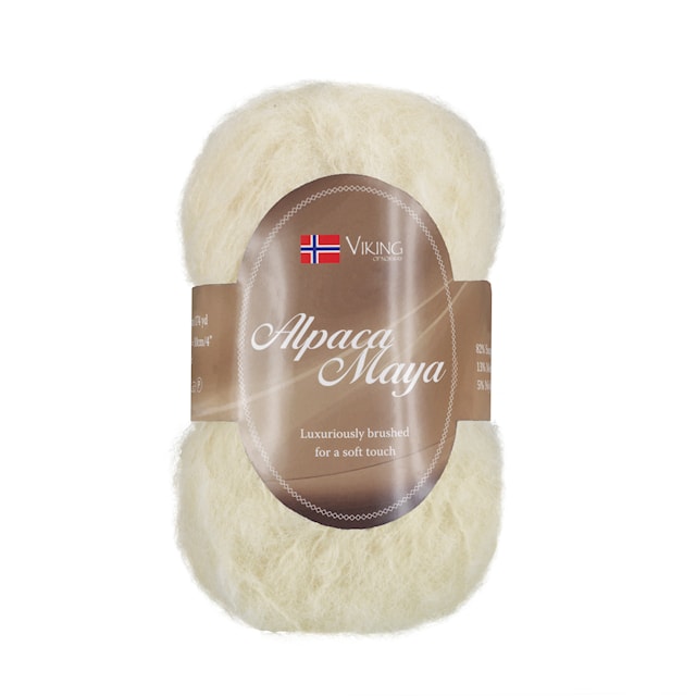 Alpaca Maya 50 g Naturhvit 702 Viking Garn
