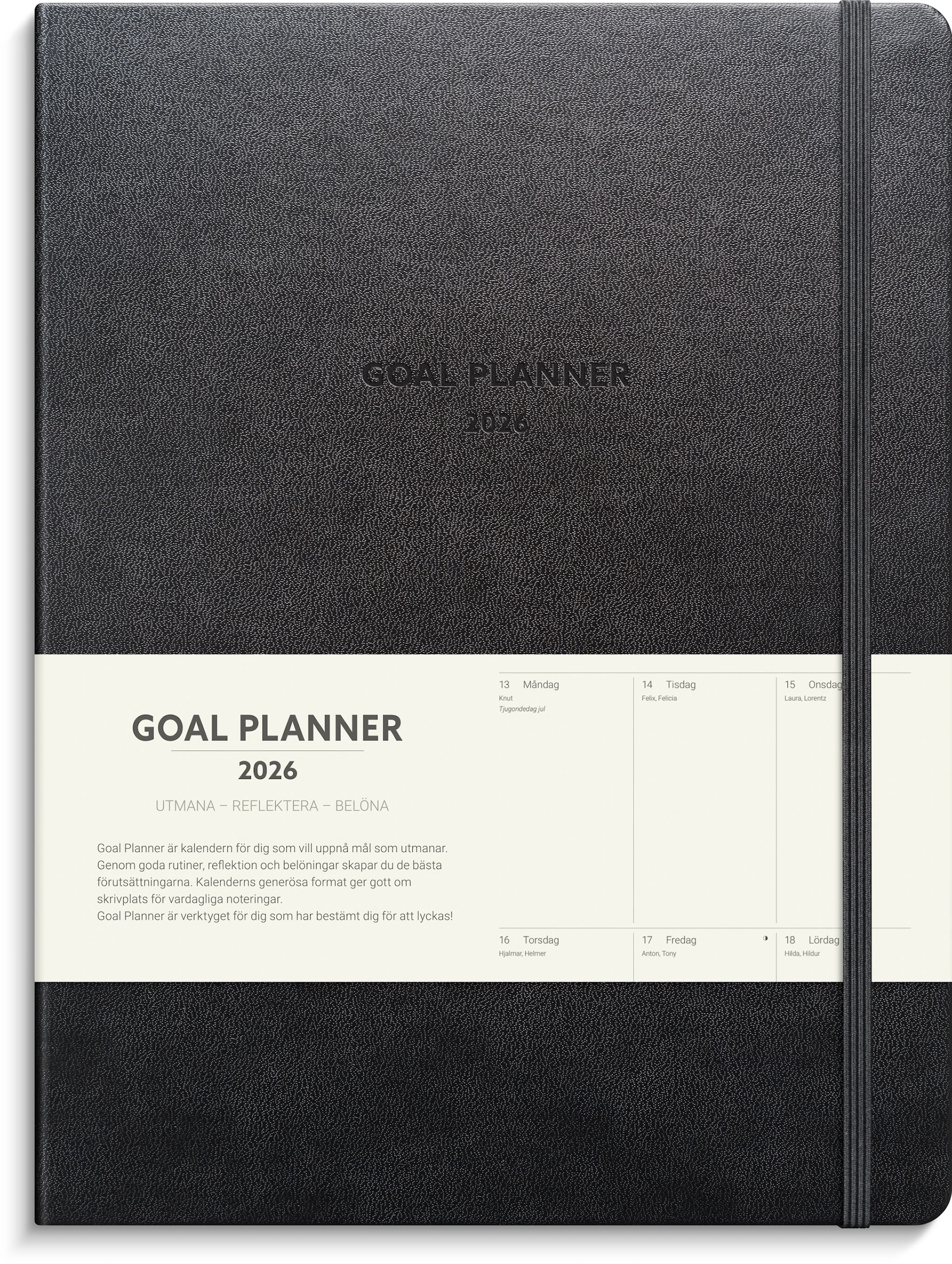 Tuotekuva ille Kalender 2026 Goal Planner Svart Burde