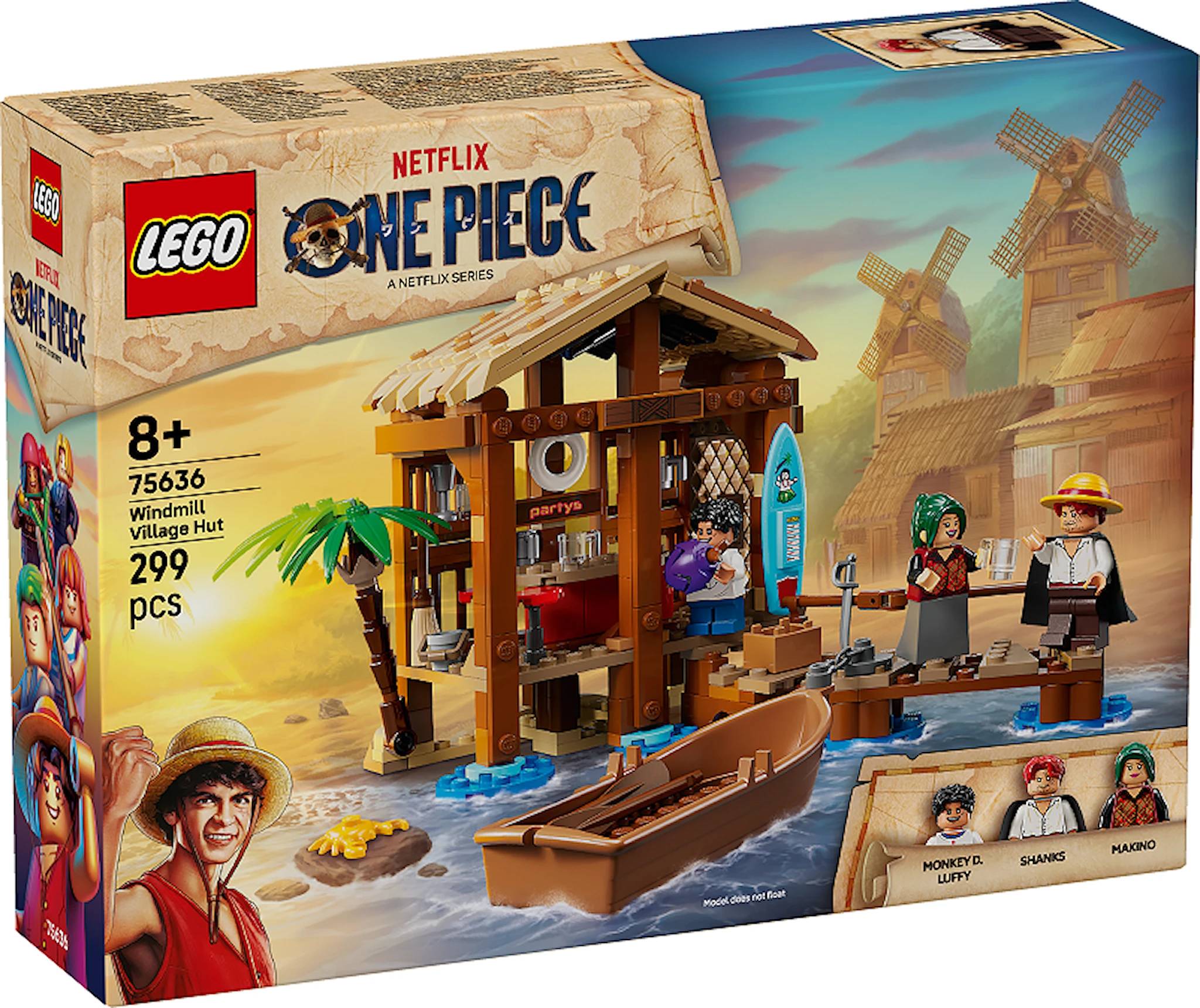 Tuotekuva ille Tuulimyllykylän mökki LEGO® One Piece (75636)