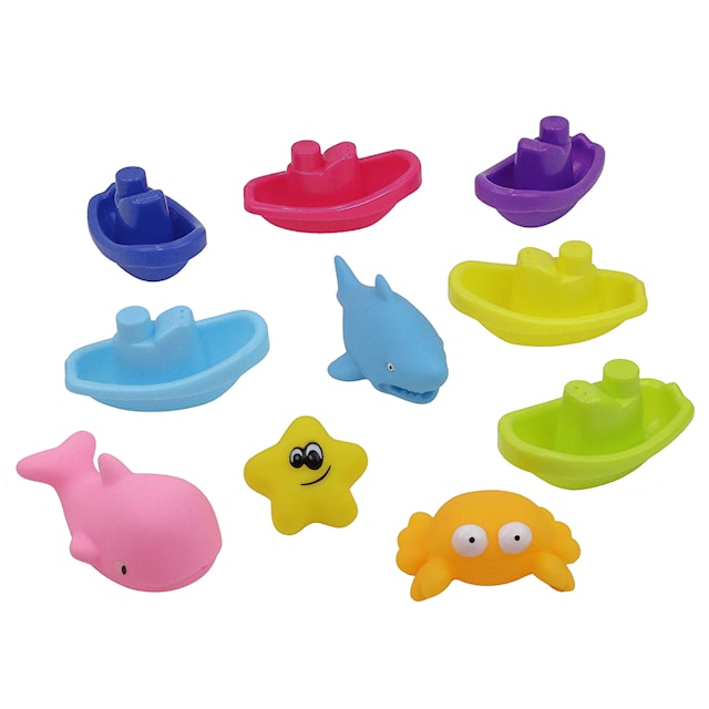Produktbild 1 för Badleksaker, Båtar + Koralldjur