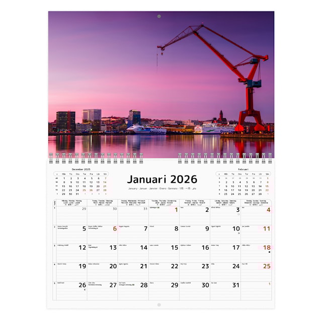 Produktbild 2 för Väggkalender Göteborg 2026