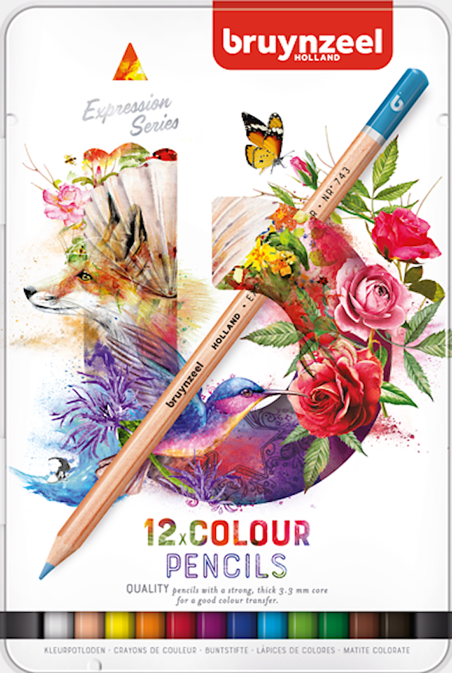 Produktbild 1 för Färgpennor Expression 12-set Bruynzeel