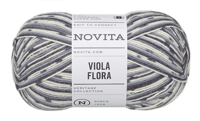 Tuotekuva 1 - Viola Flora Lanka Villasekoite 100g Musta Tulppaani 8361 Novita