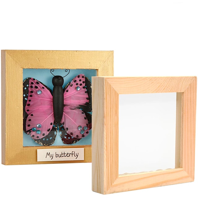 Produktbilde 3 for 3D ramme med glass, D: 2,5 cm, str. 12,3x12,3 cm, 1 stk.