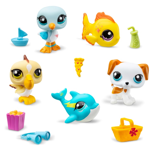 Tuotekuva 1 - Beach Besties 5-pack Littlest Pet Shop Basic fun