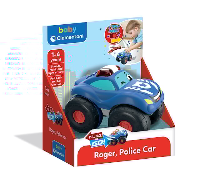 Produktbild 2 för Stunt Wheels Polis Pullback Bil Clementoni