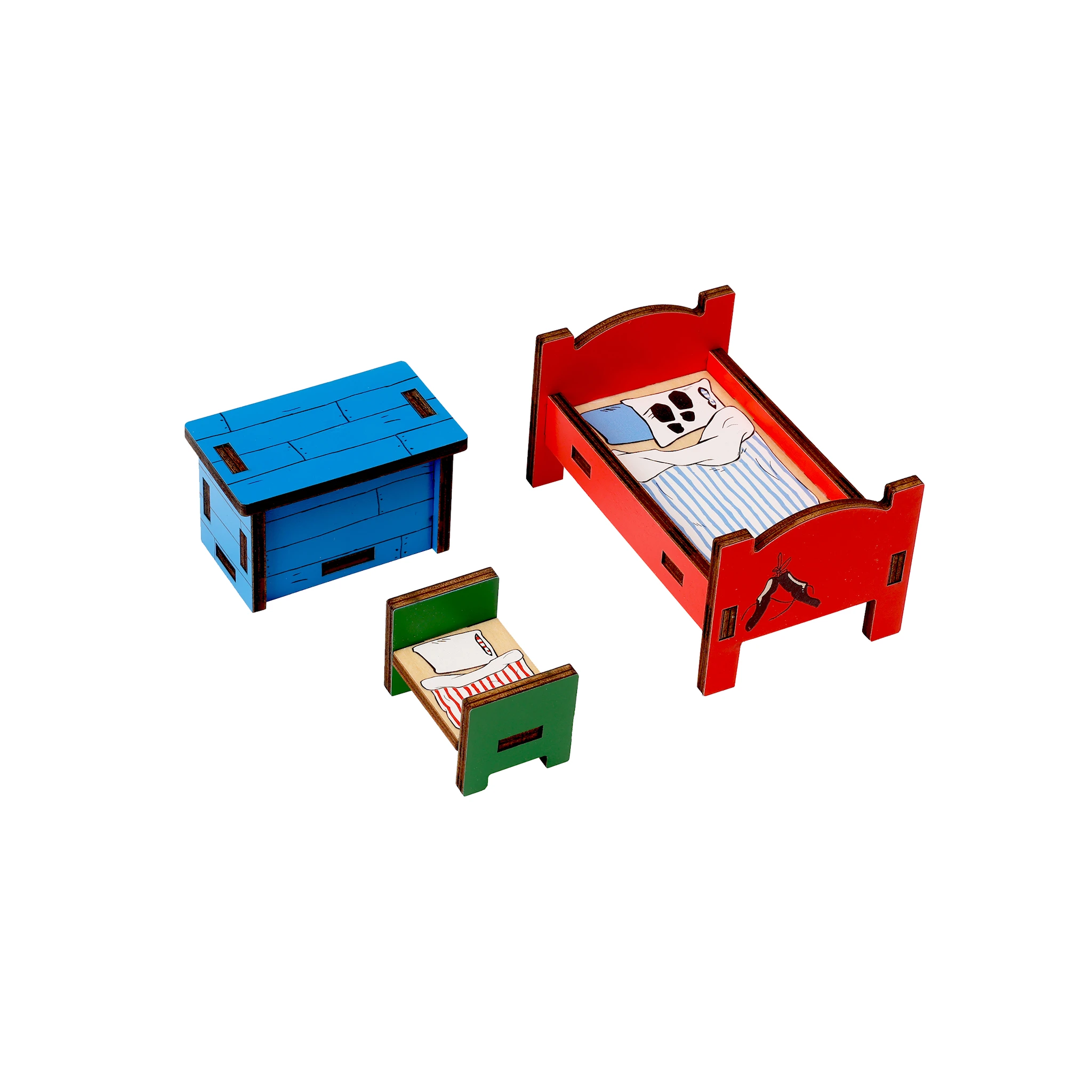 Tuotekuva ille Pippi Huonekalusetti 2 Makuuhuoneet Micki