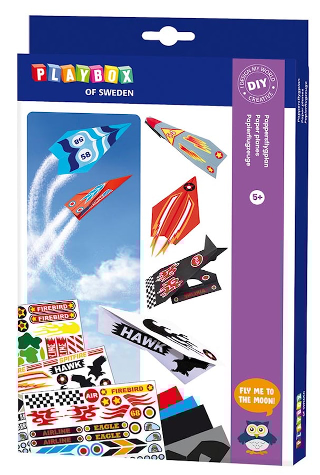 Produktbild 1 för Pysselset Pappersflyg, Playbox