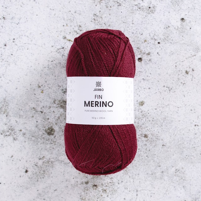 Fin Merino 50g Red Winery (24) Järbo