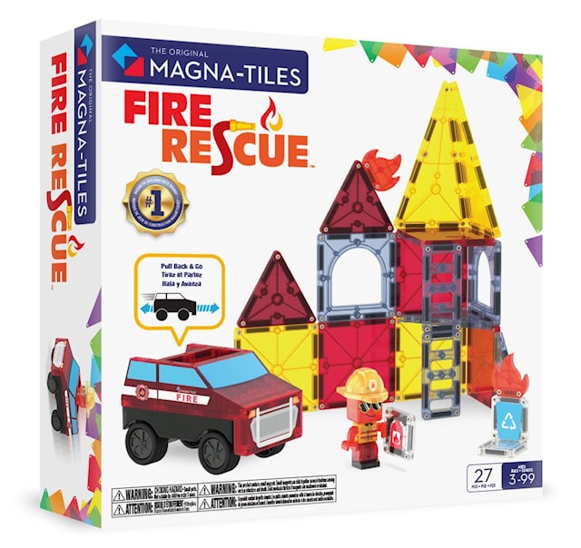Produktbild 1 för Magna-Tiles Brandräddning Magnetiska Byggklossar 27 Bitar