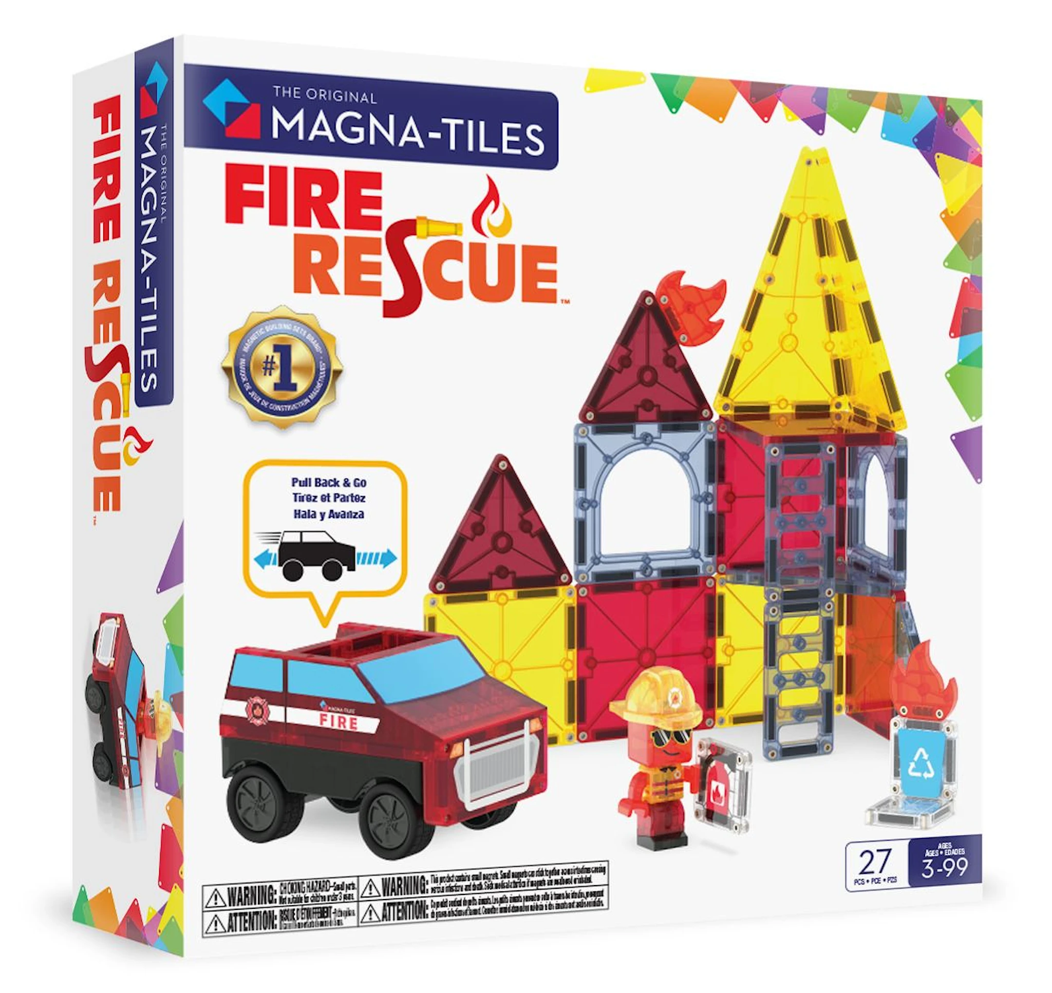 Tuotekuva ille Magna-Tiles Paloautot Magneettiset Rakennuspalikat 27 Osaa
