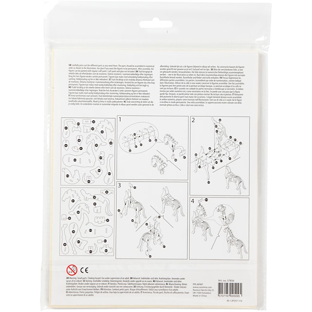 Tuotekuva 4 - 3D-palapeli, hevonen, koko 18x4,5x16 cm, 1 kpl