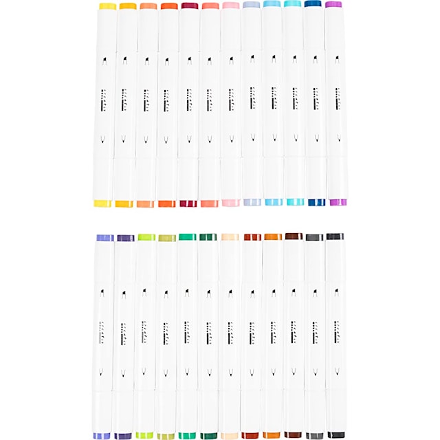 Produktbild 1 för Markers Tusch Dubbelspets 24-pack Creativ Company