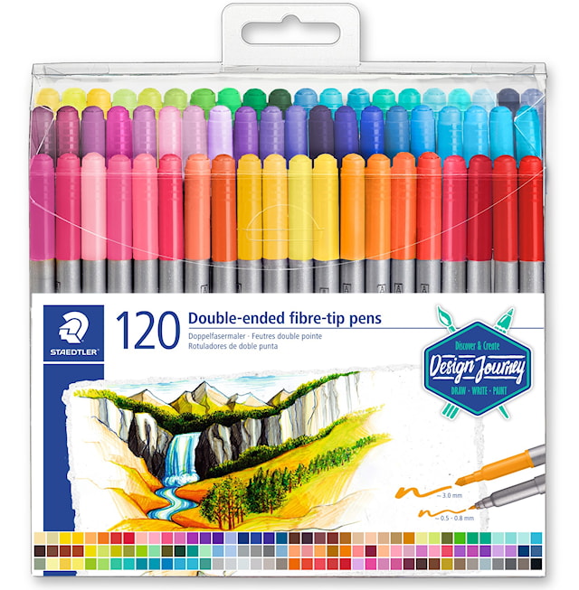 Produktbild 1 för Fiberspetspenna Dubbel 120-p Design Journey Staedtler