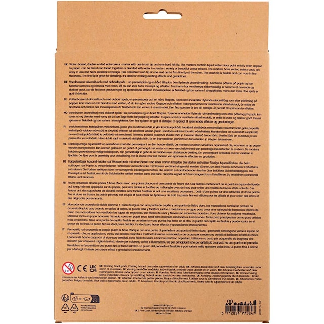 Produktbild 2 för Akvarellpenna Pastell Mixade Färger 12-pack Creativ Company