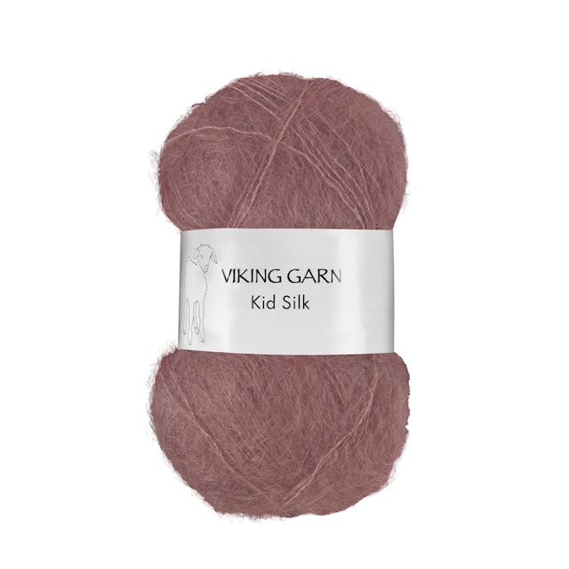 Kid/Silk 25 g Brown Pink 371 Viking Garn