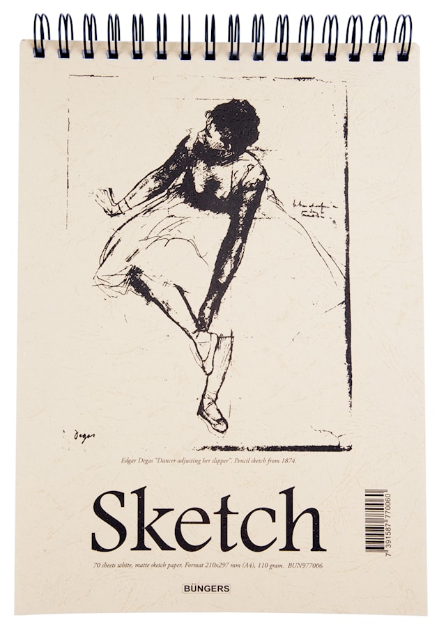 Tuotekuva 1 - Luonnoslehtiö A4 110g 70 sivua Bungers