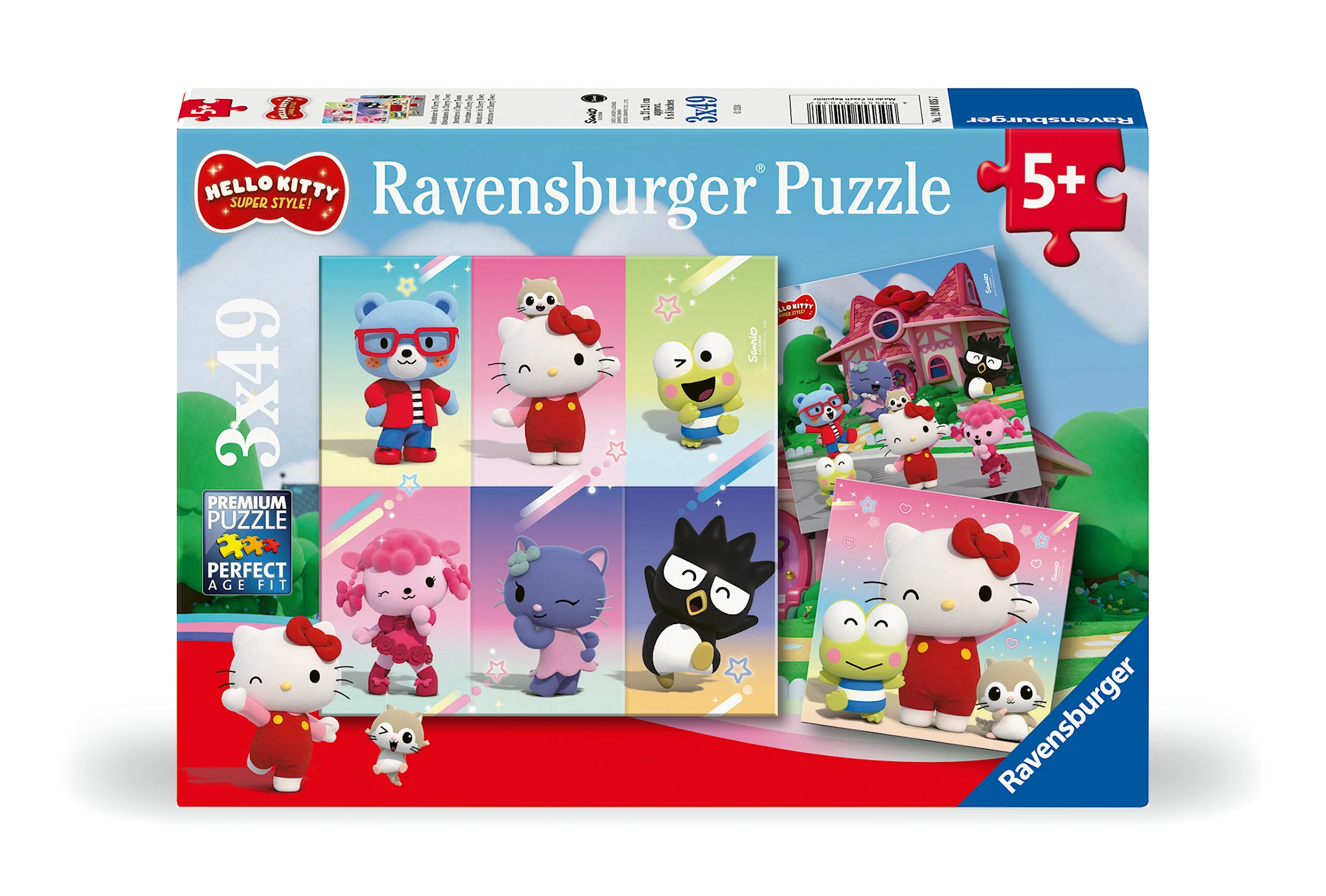 Produktbilde for Puslespill Hello Kitty Super Style 3x49 brikker, Ravensburger