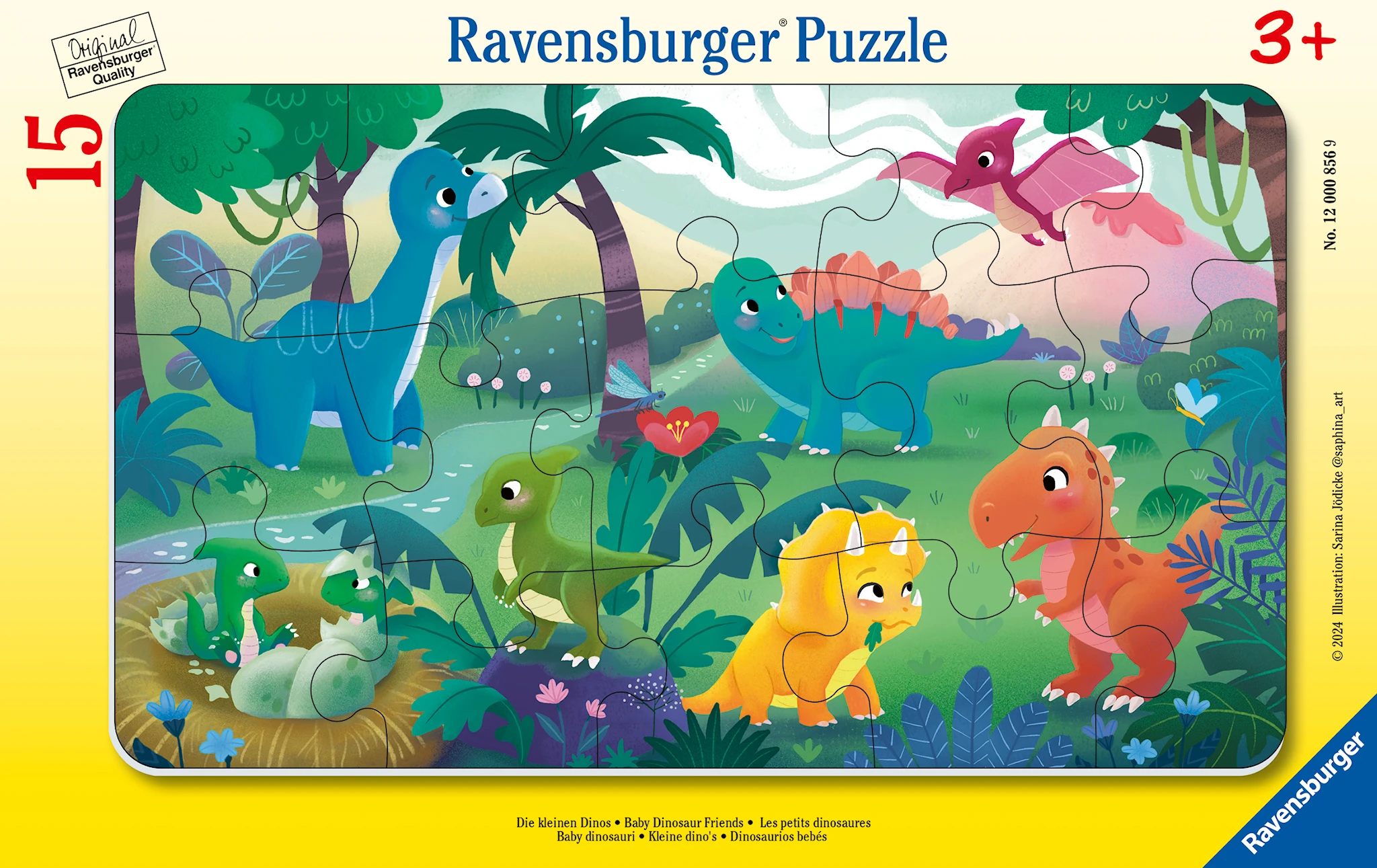 Tuotekuva ille Palapelit Baby Dinosaur Friends 15 palaa, Ravensburger