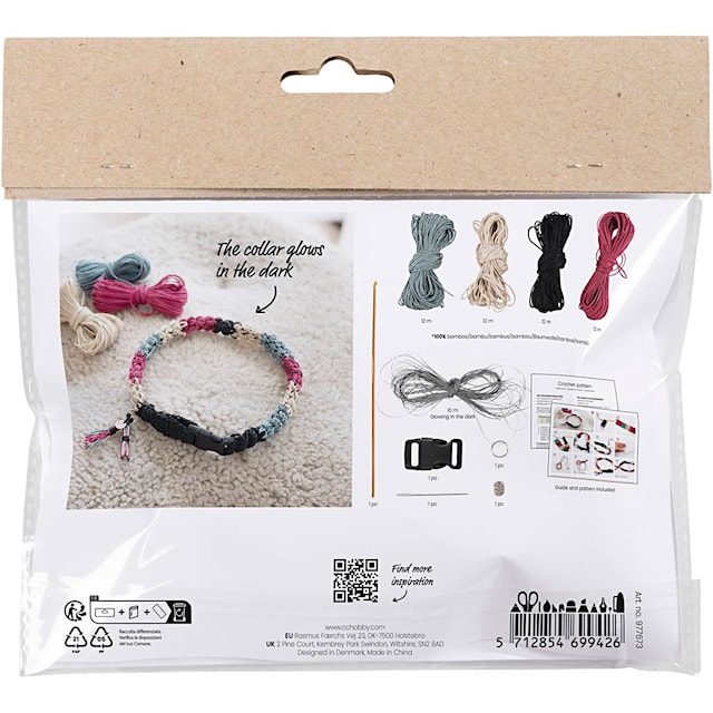 Produktbild 2 för Mini DIY Kit Virkning, Hundhalsband, 1 förp.