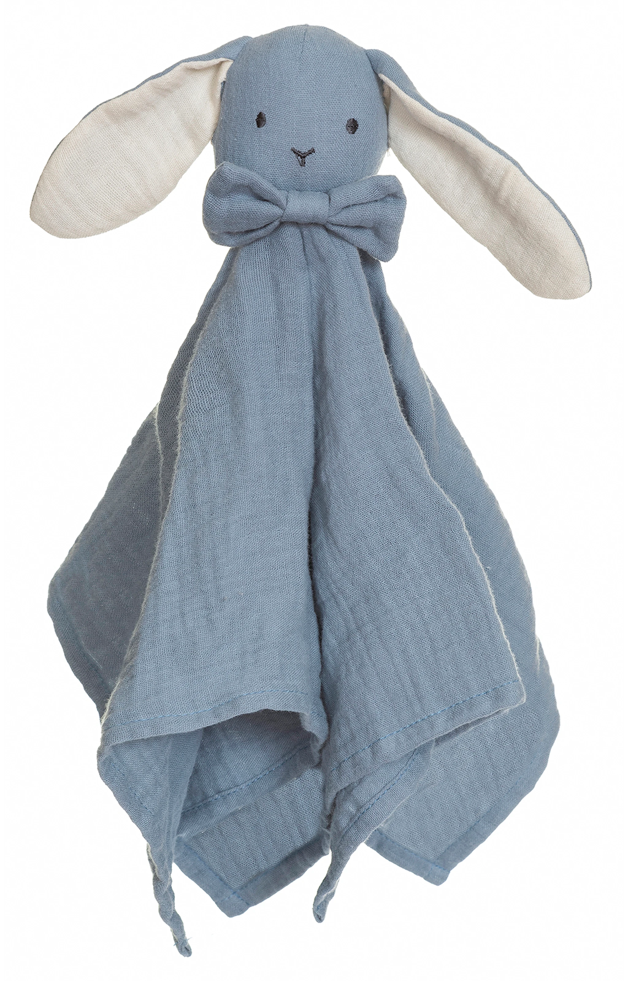 Produktbild för Diinglisar Snuttefilt Kanin Muslin blå Teddykompaniet