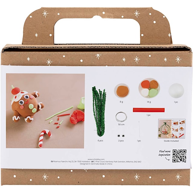 Produktbilde 4 for Mini DIY Kit Modellering, Pepperkakemann, ass. farger, 1 pk.