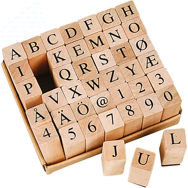 Tuotekuva 3 - Leimasimet, Kork. 30 mm, koko 13x13 mm, 42 laj/ 1 pkk