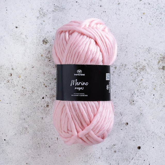 Merino Mega Merino garn 100 gr Rosewater 401 Svarta Fåret